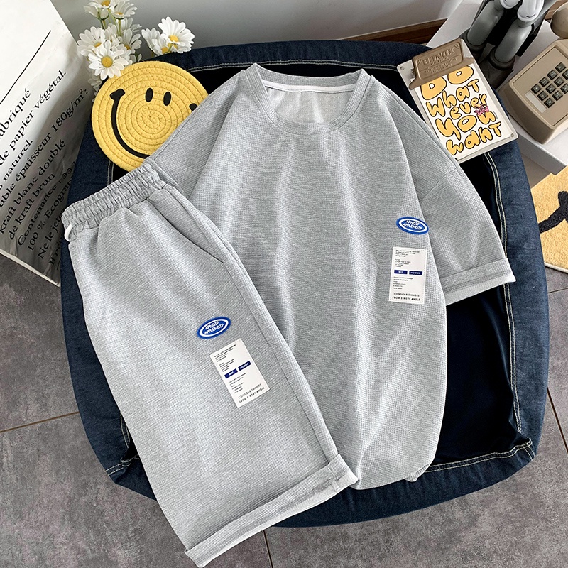 Set Áo Thun Ngắn Tay Và Quần Short Thể Thao Thời Trang Mùa Hè Cho Nam