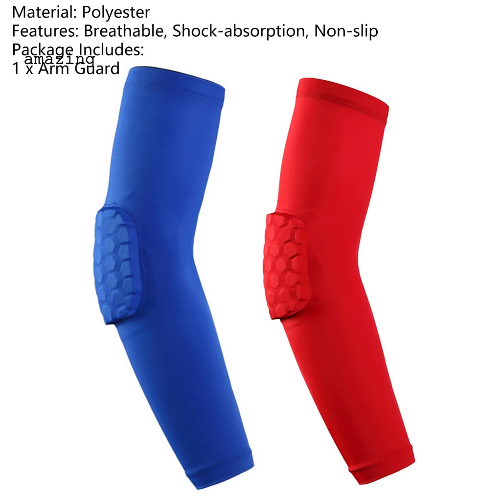 1 Găng Cánh Tay Thoáng Khí Họa Tiết Tổ Ong Độ Co Giãn Cao Hỗ Trợ Luyện Tập Thể Thao