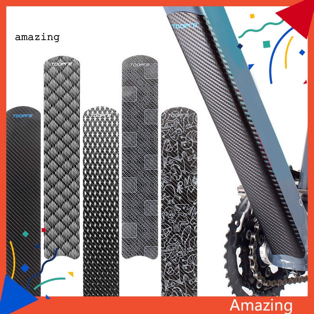 1 Bộ Miếng Dán Dây Xích Xe Đạp Bằng Da Giả Chống Trầy Xước Dễ Lắp Đặt