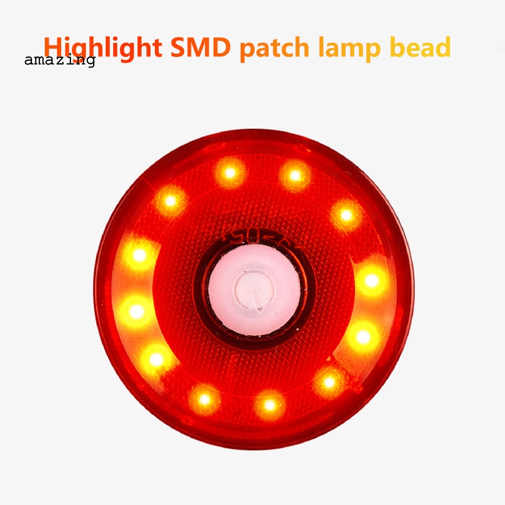 Đèn Hậu Cảnh Báo An Toàn 5 Chế Độ Ánh Sáng Cao Có Thể Sạc Lại Bằng Cổng USB Cho Xe Đạp