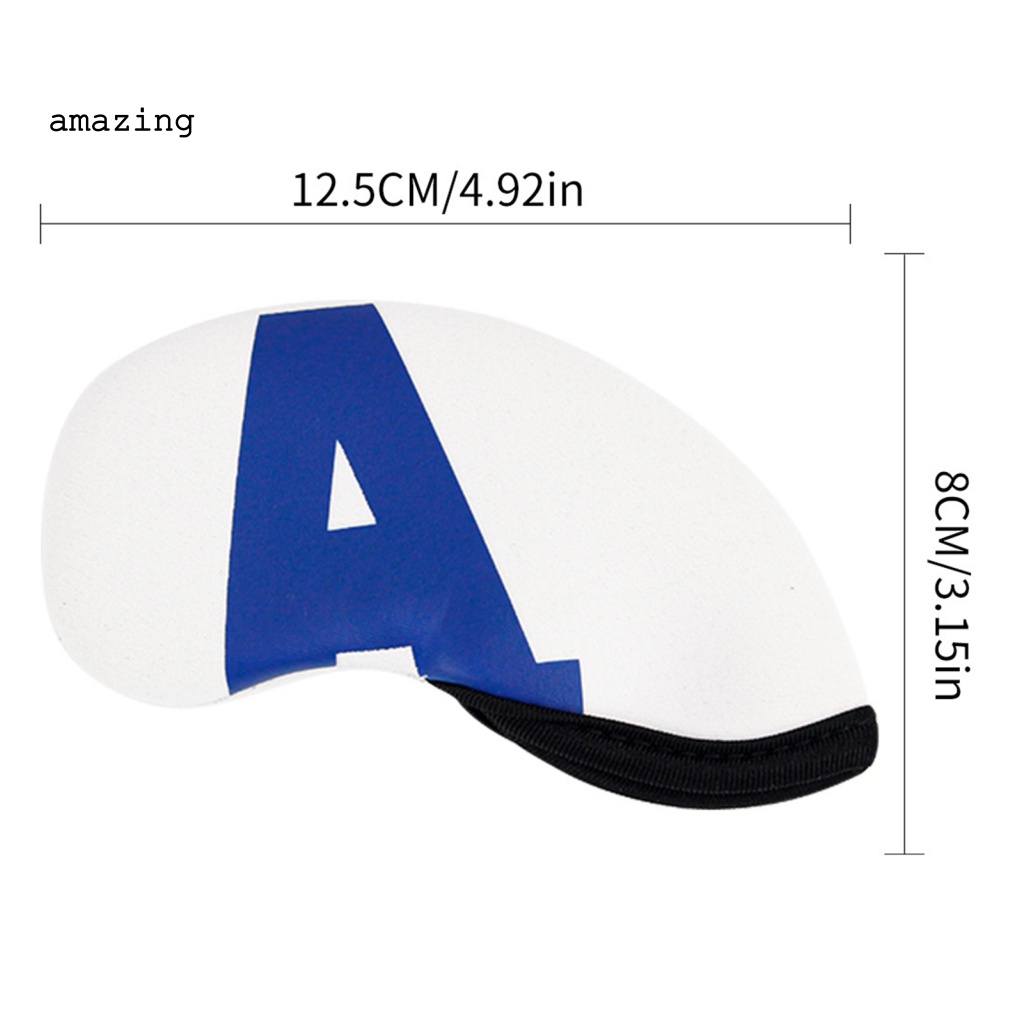 Set 10 Vỏ Bọc Gậy Đánh Golf Chống Rung Chống Trầy Xước