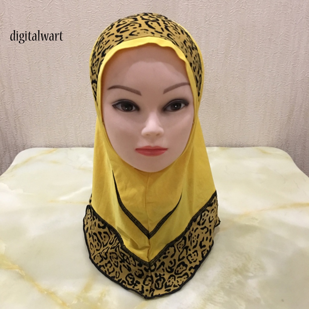 Kỹ Thuật Số| Khăn Trùm Đầu Không Dễ Biến Dạng In Họa Tiết Da Báo Dùng Hàng Ngày Cho Trẻ Em