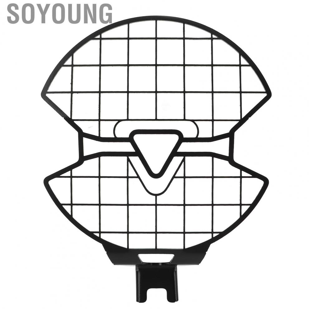 Soyoung Motorcycle Headlight Grille  Easy Installation Impact Resistant Front Headlamp Protector  for Motorbike