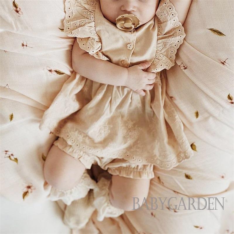 Set Áo Cổ Tròn Không Tay 9 Tháng + Quần Short Thời Trang Cho Bé Gái