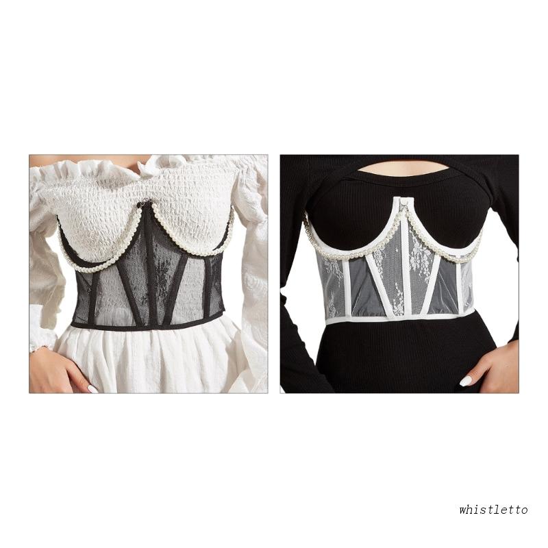 Thắt Lưng Huấn Luyện Đường Phố Thanh Lịch Với Chuỗi Ngọc Trai Lủng Lẳng Phần Dưới Eo Trang Trí Đườ