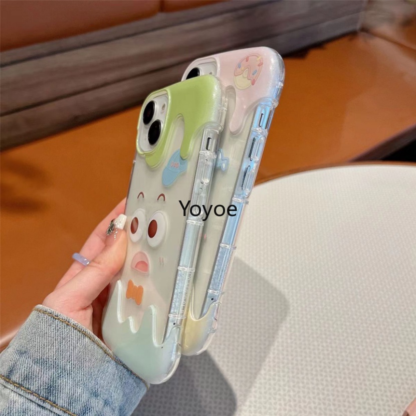 Ốp Điện Thoại Trong Suốt Chống Sốc Họa Tiết Hoạt Hình Cho iPhone 14 13 12 11 Pro Max X Xs XR Max 14 Plus