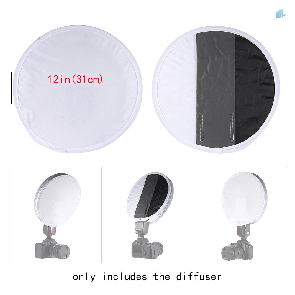 Hộp Đèn Flash Máy Ảnh 12in / 31cm Mini Đa Năng Màu Trắng / Xám / Đen Cho Sigma Yongnuo Godox Andoer Neewer Vivitar