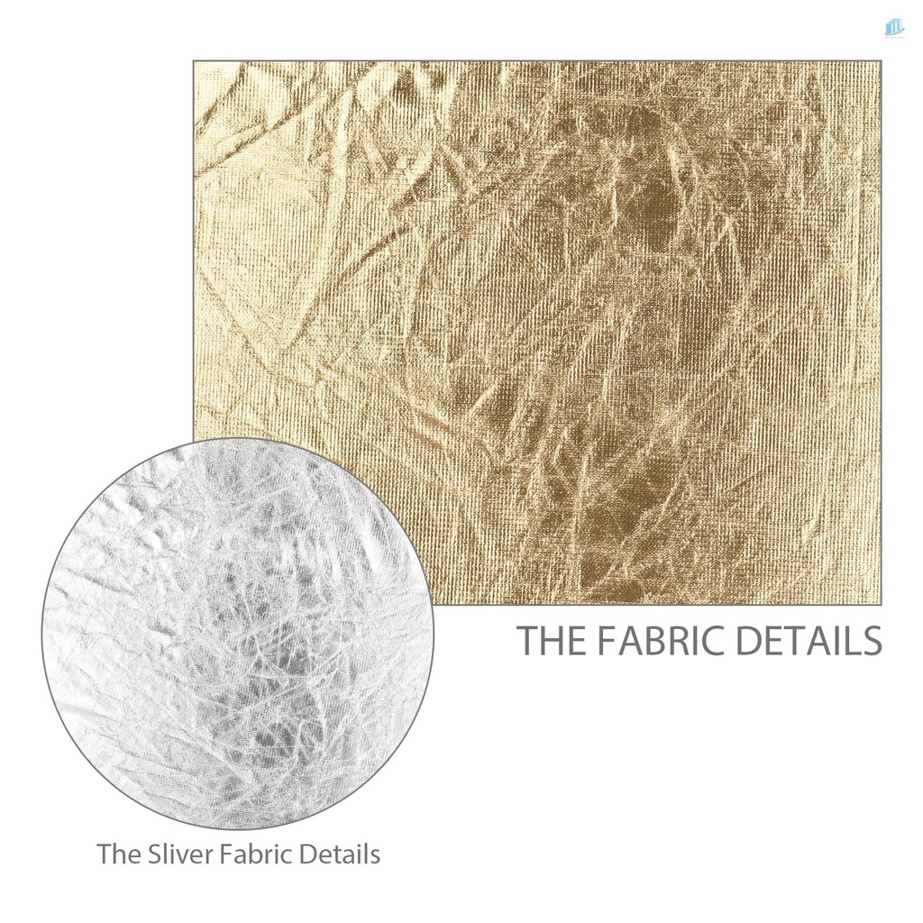 Dù Che Nắng Di Động 2 Trong 1 Có Thể Gập Lại 30cm / 12inch Màu Bạc &amp; Vàng Kim 2 Trong 1 Cho Studio Chụp Ảnh