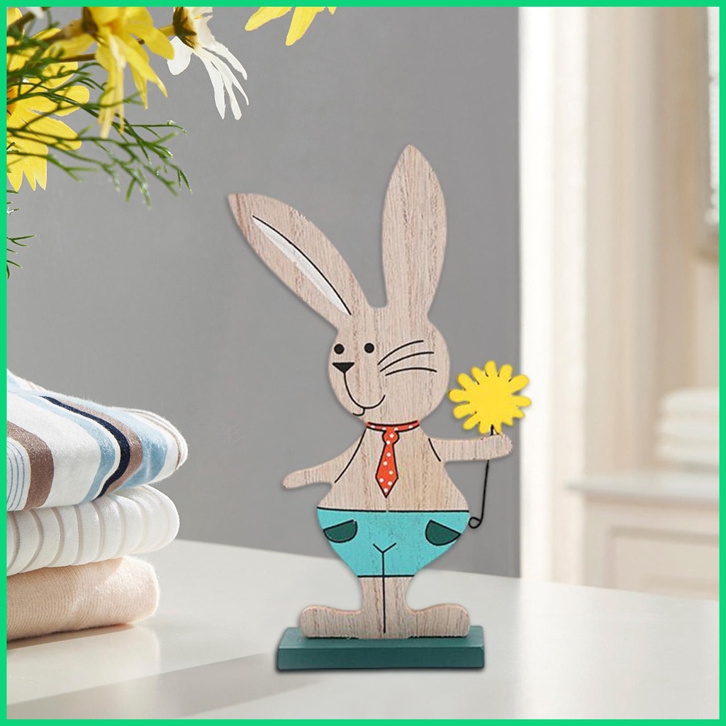 Mô Hình Thỏ Phục Sinh Đứng Để Bàn Trang Trí