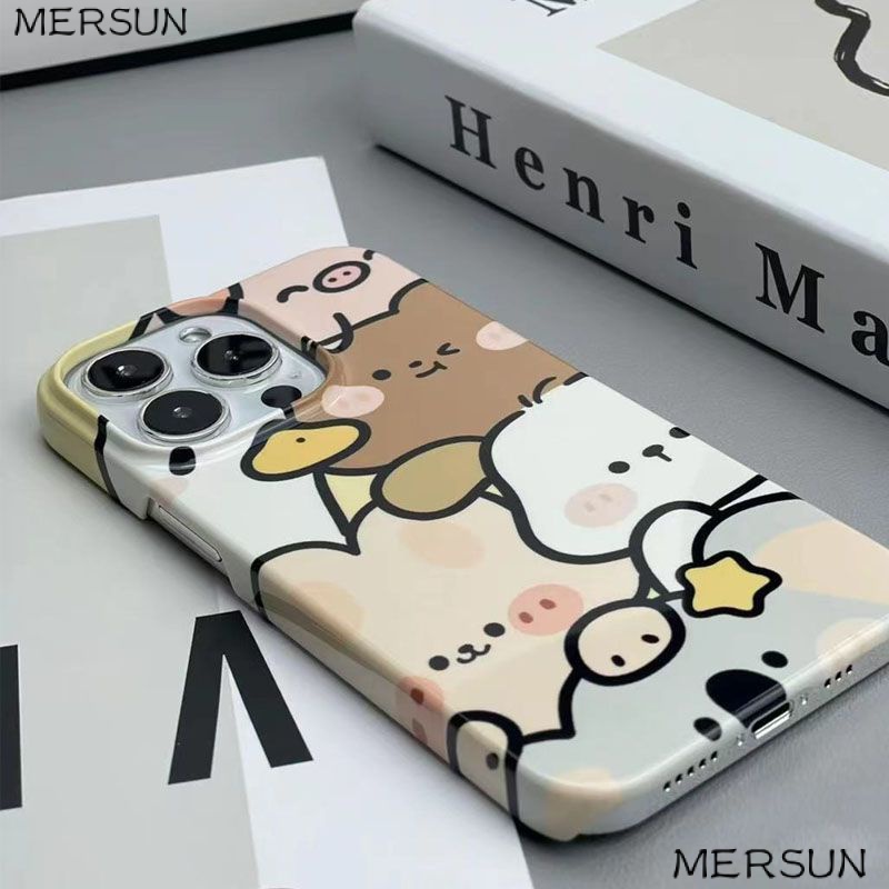 Ốp Điện Thoại Cứng Chống Bụi Bề Mặt Bóng In Họa Tiết Hoạt Hình Dễ Thương Cho Apple Iphone 12 promax 13 1114 44CI