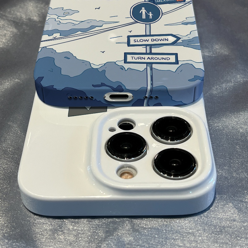 Ốp Điện Thoại In Hình Biển Báo Đường Phố Cho iPhone 1411x / 13 pro / max / 87 / 12 ON9D