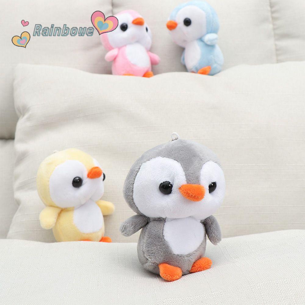 Thú Nhồi Bông Hình Chim Cánh Cụt Đầu To Màu Cầu Vồng