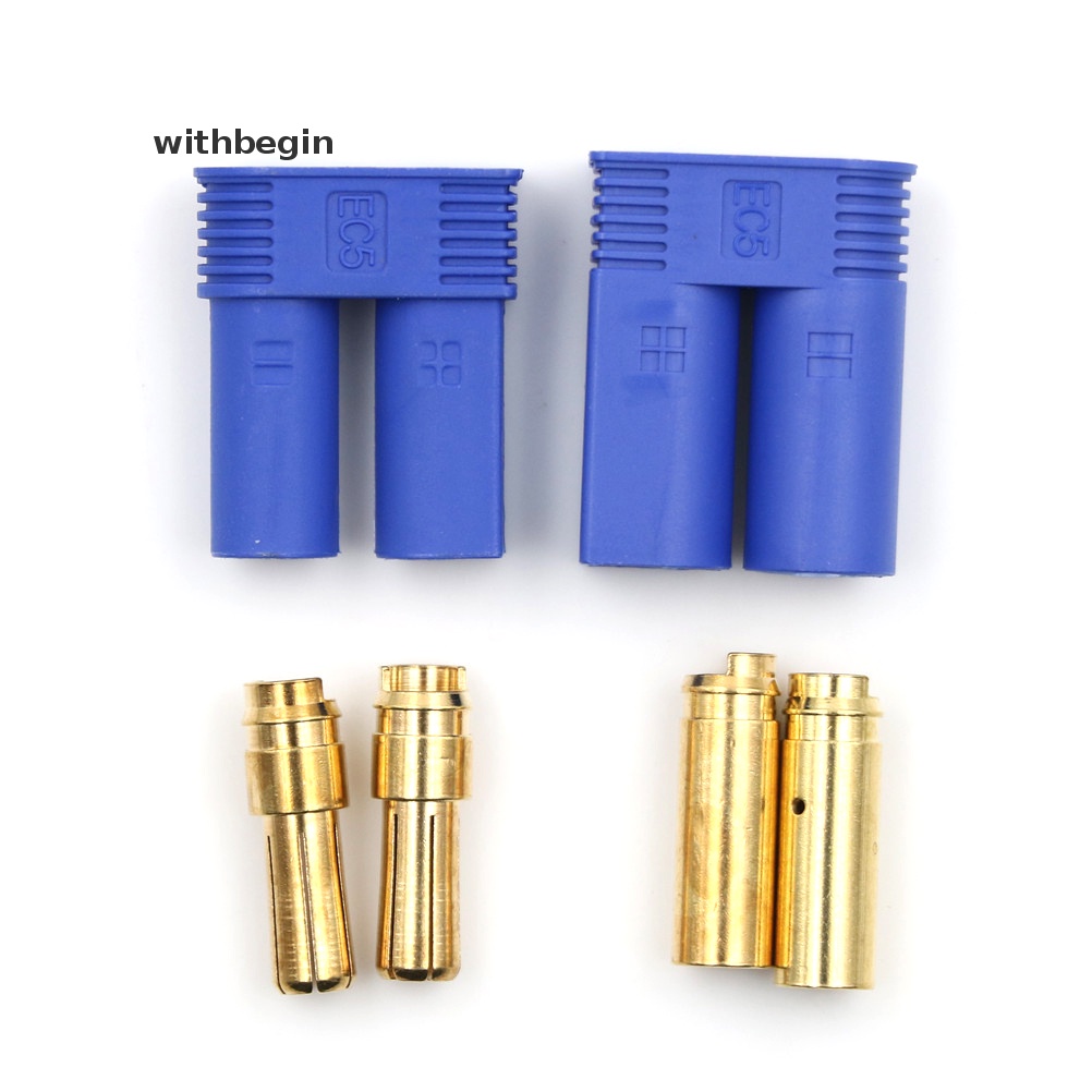 1 Bộ Đầu Nối Chuối RC EC5 Jack 5.0mm Màu Vàng