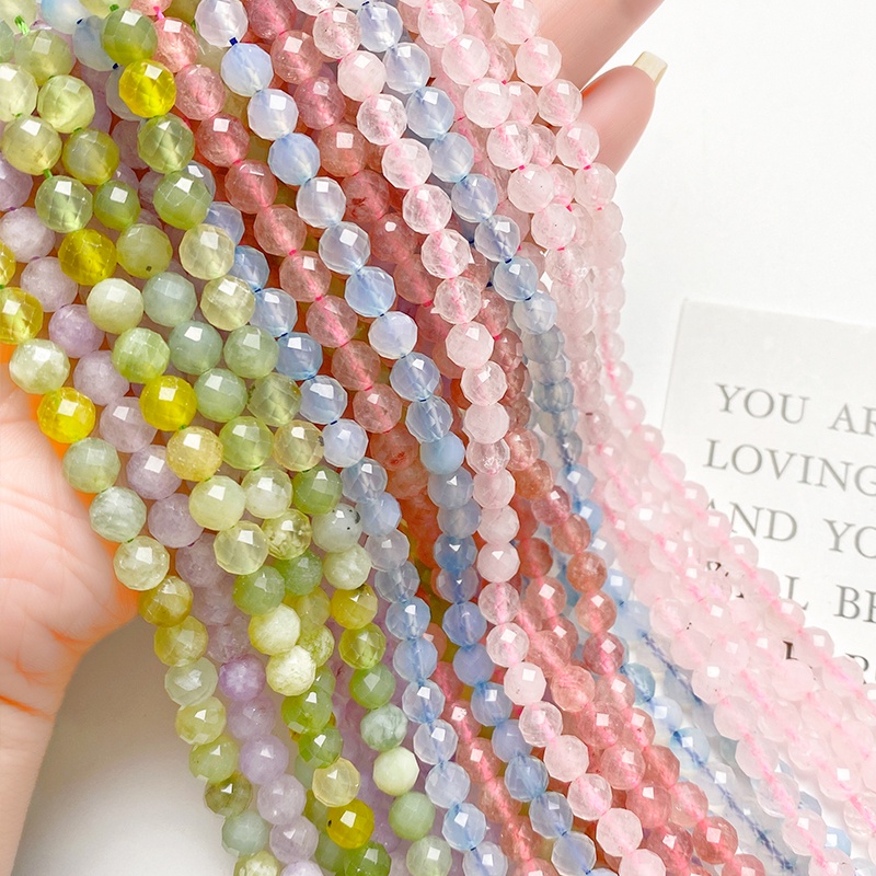 Set 5 Hạt Đá Tự Nhiên 6mm Nhiều Màu Sắc Làm Trang Sức Thủ Công