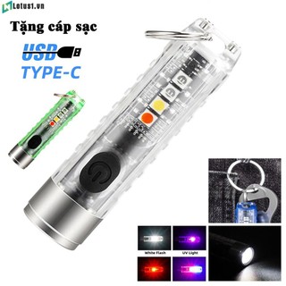 Hàng có sẵn đèn pin mini led phát sáng móc khóa đèn pin cầm tay siêu nhẹ ánh sáng mạnh