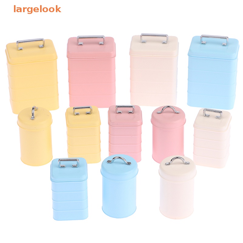 Bộ 3 Hũ Đựng Bánh Mì Tỉ Lệ 1 / 6 Dùng Trang Trí Nhà Búp Bê