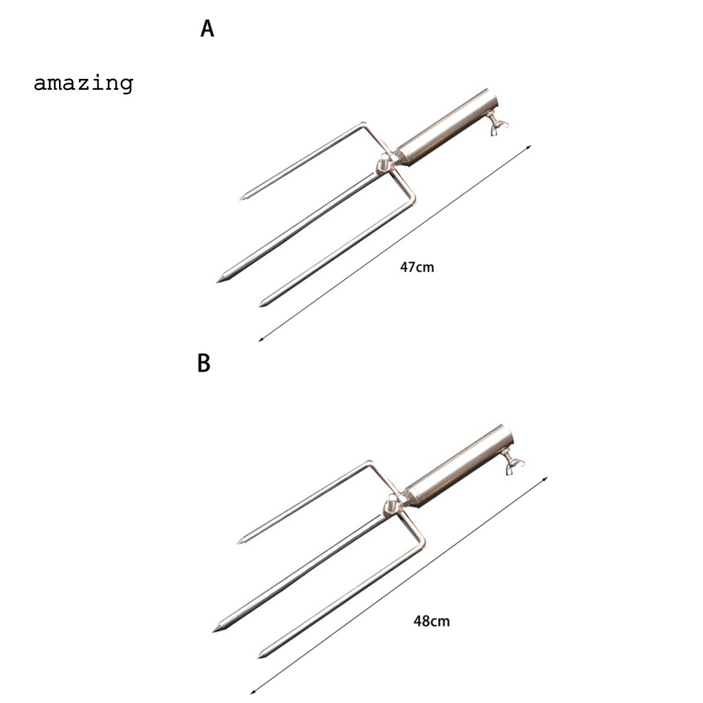 Giá Đỡ Dù Câu Cá Hình Tam Giác Bằng Thép Không Gỉ Dày Dặn Chống Gió