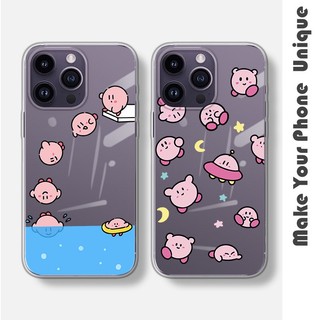 Ốp Điện Thoại Mềm Trong Suốt Chống Sốc Hình Kirby Cho iPhone 11 12 13 14 Pro Max 13 Mini X XR Xs Max 14 Plus