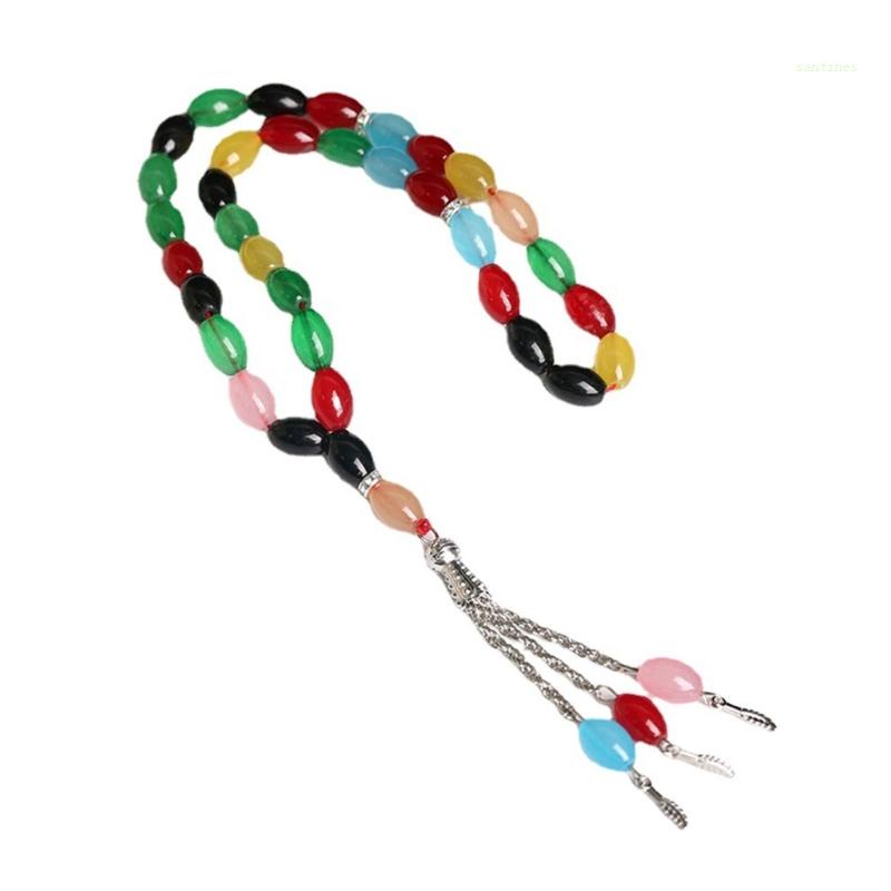 Vòng Tay Chuỗi Hạt Phối Tua Rua Phong Cách Hồi Giáo Độc Đáo Thời Trang Cho Nam