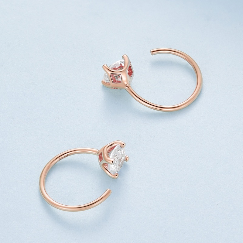 BAMOER Bông Tai bạc 925 4 MàU ThờI Trang Cho Nữ BSE862