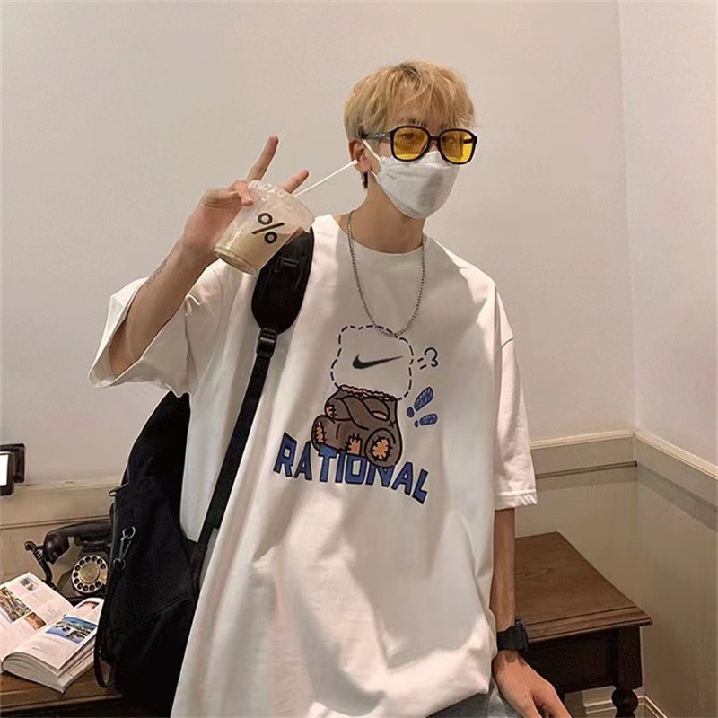 Áo Thun Tay Ngắn n 88-Classic Họa Tiết Gấu Hoạt Hình Thời Trang Cho Nam Và Nữ