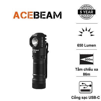 Đèn pin đội đầu ACEBEAM H16 độ sáng 1000lm / 650 lm pin 14500 920mAh