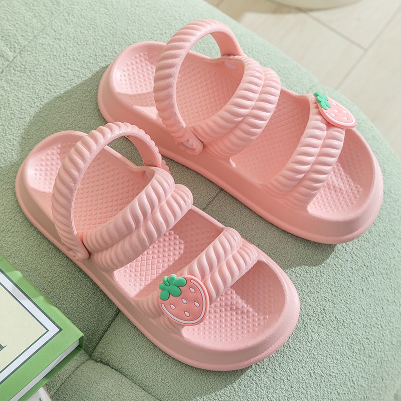 Dép bánh mì nữ 2 quai ngang sandal nữ quai hậu học sinh độn đế 3cm chất liệu eva kiểu ulzzang basic đi mưa AA640
