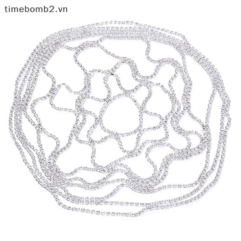 1 Mũ Lưới Trùm Đầu Đính Đá Pha Lê Thời Trang