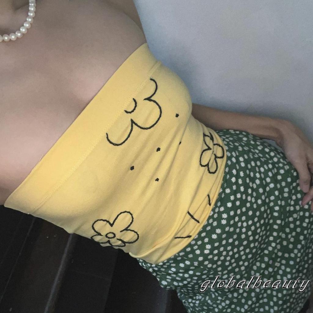 Áo Lửng Không Tay Họa Tiết Hoa Thời Trang Mùa Hè Cho Nữ