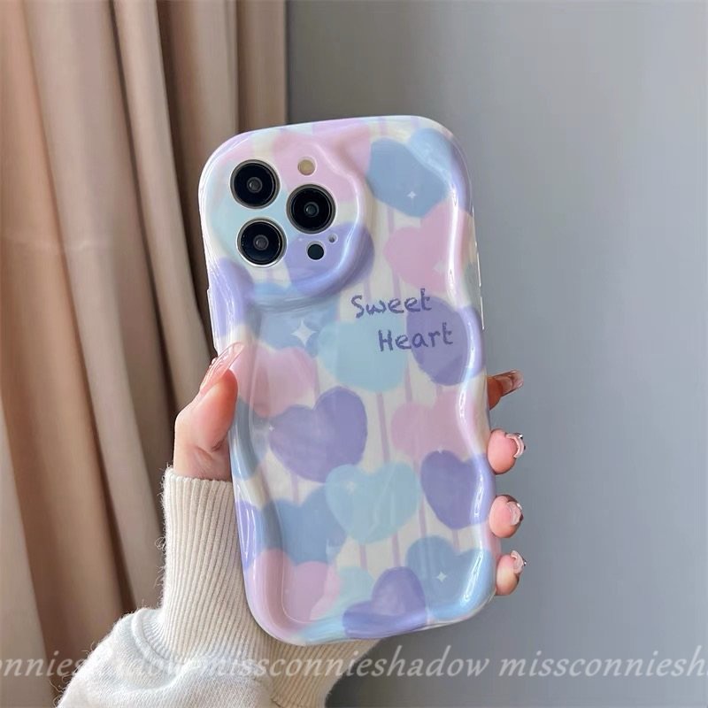 MissConnie Ốp Điện Thoại Tpu Mềm Chống Sốc Hình Trái Tim 3D Cho iPhone 11 13 12 14 Pro Max XR 7plus 6s 6 7 8 Plus X XS Max SE 2020