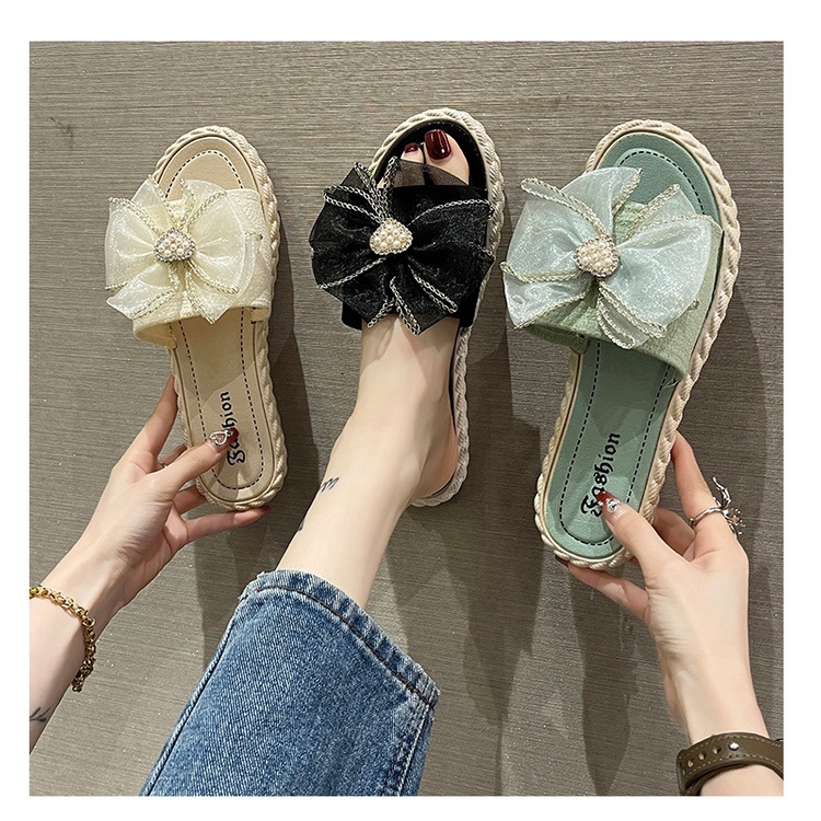 Sandal Thắt Nơ Phiên Bản Hàn Quốc Mới Dành Cho Nữ