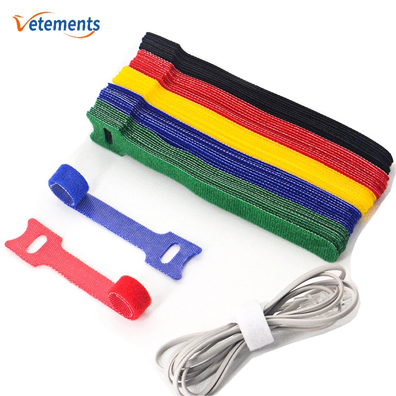 Bộ 30 Dây Quấn Dây Cáp Sạc / Tai Nghe Tự Dính Bằng Nylon