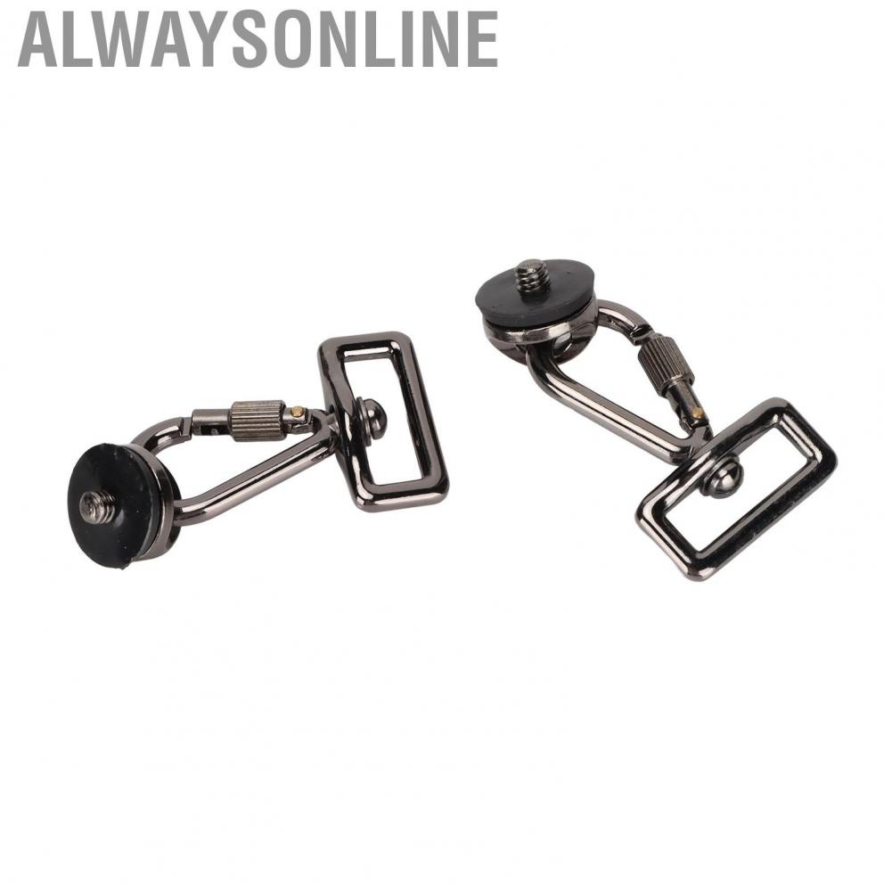 Alwaysonline 2pcs 1/4 Inch Quick Install Metal Screw and SLR  Shoulder Strap Hook Set for Outdoor Photography Accessories