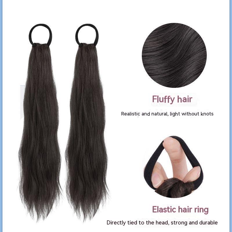 Dây Buộc Tóc Đuôi Ngựa Dài Tự Nhiên Phong Cách Ngọt Ngào Cho Nữ