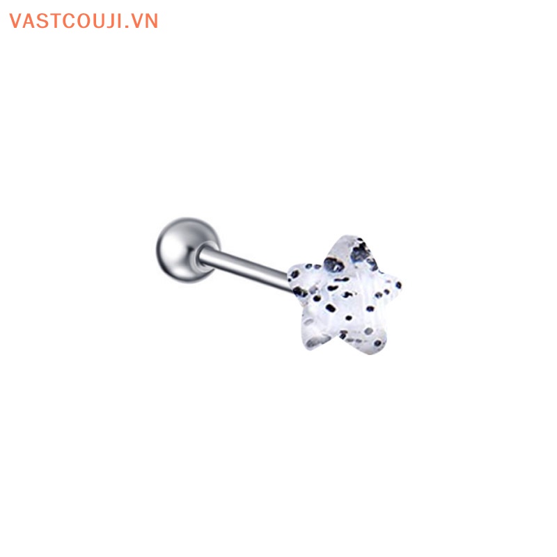 1 Khuyên Xỏ Lưỡi / Tai / Cơ Thể Bằng Kim Loại Thời Trang