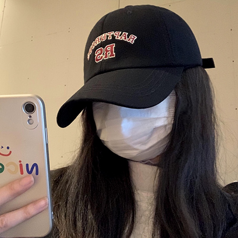 Mũ Lưỡi Trai Mềm Thêu Chữ Đơn Giản Đa Năng