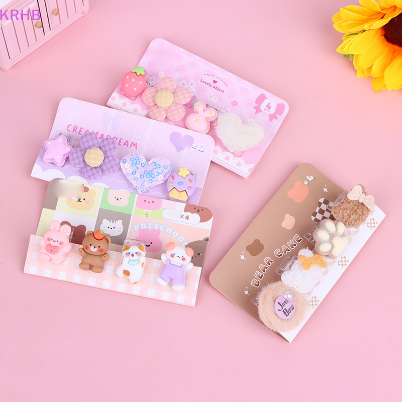 Set 4 Kẹp Tài Liệu Giấy Ghi Chú Bằng Nhựa Dễ Thương Mới