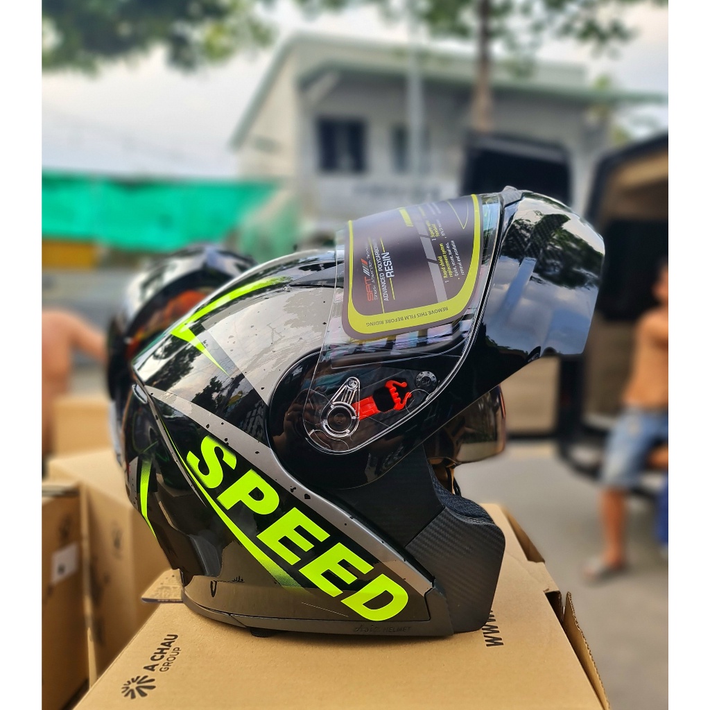 Nón bảo hiểm Fullface chính hãng lật hàm M179 màu speed vàng