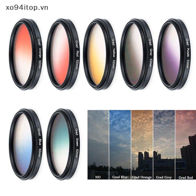 Kính Lọc Máy Ảnh 52mm Màu Gradient Tùy Chỉnh Tiện Dụng Cho Điện Thoại