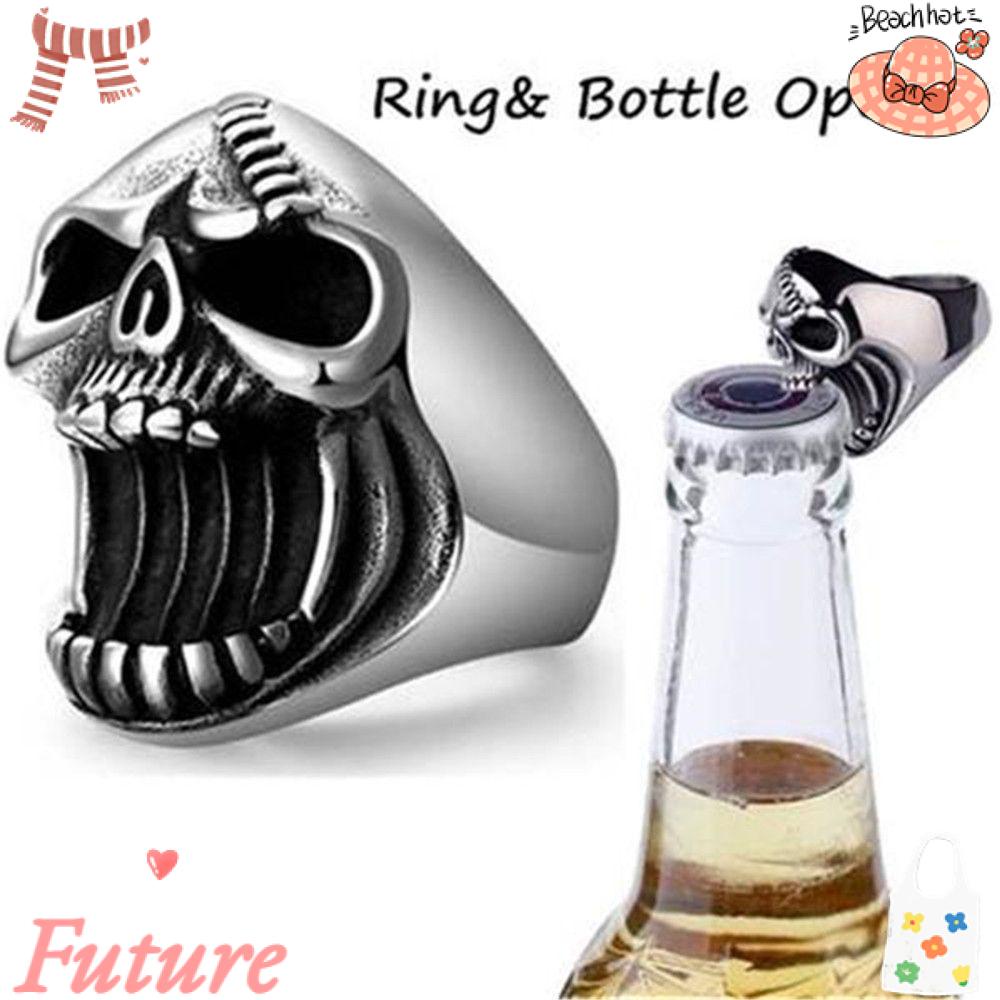 Nhẫn Mở Nắp Chai Bia Bằng Hợp Kim Phong Cách Gothic Cổ Điển Thời Trang Cho Nam