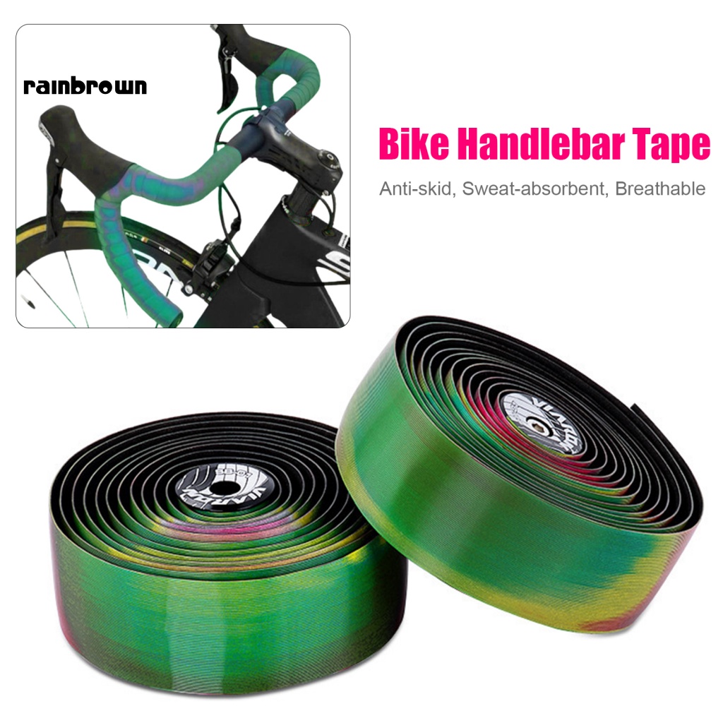 1 Cặp Băng Quấn Polyurethane Giảm Sốc Chống Trượt Màu Gradient Cho Xe Đạp