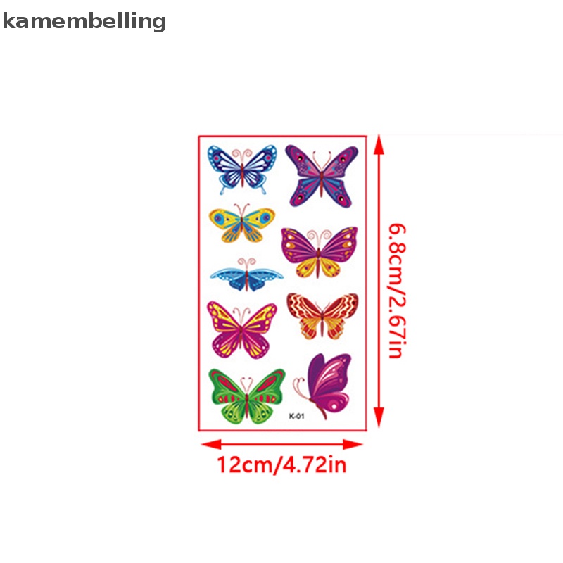 Set 10 Hình Xăm Dán Chống Nước Hình Bướm Dễ Thương Cho Trẻ Em