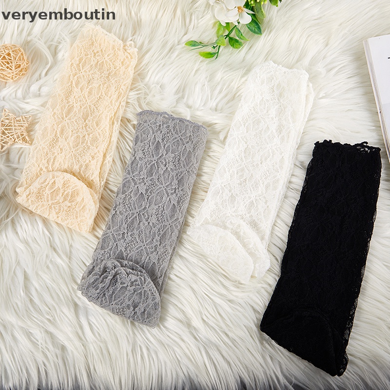 1 Đôi Tất Lưới Ren Hoa Mỏng Trong Suốt Thoáng Khí Thời Trang Mùa Hè Cho Nữ