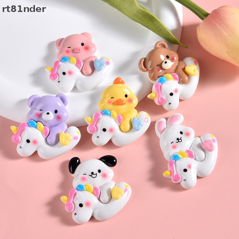 Rt Set 3 Tượng Kỳ Lân Mini Bằng Nhựa Resin Trang Trí Bánh Kem / Điện Thoại / Xe Hơi DIY