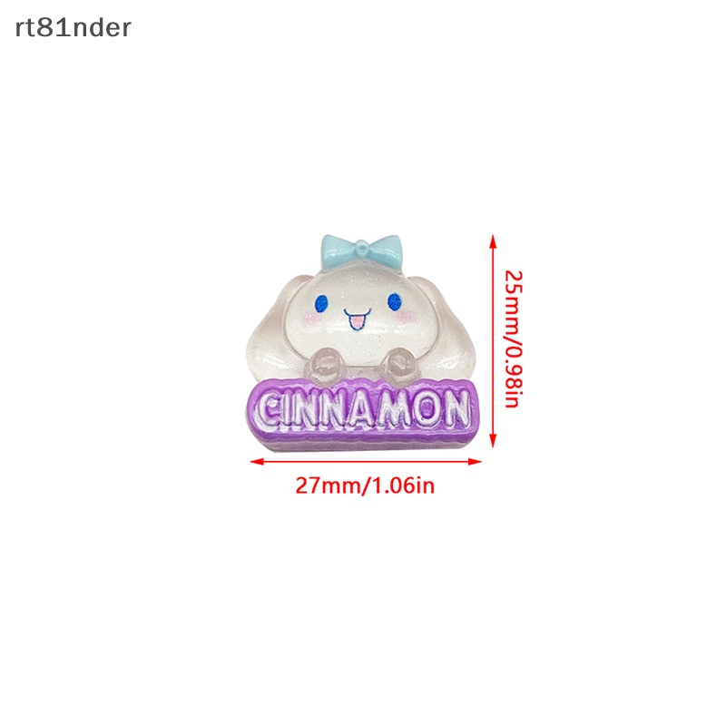 Bộ 2 Phụ Kiện Trang Trí Hình Cinnamoroll / Hello Kitty / Kuromi Bằng Nhựa Phát Quang Độc Đáo DIY