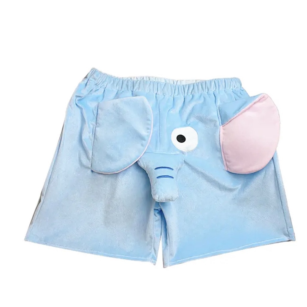 Quần Short Dáng Rộng Co Giãn Tốt In Hình Chú Voi Dễ Thương Thời Trang Cho Cặp Đôi Quần ngắn ống rộng Co Giãn In Họa Tiết Chú Voi Dễ Thương Thời Trang Cho Nam Và Nữ