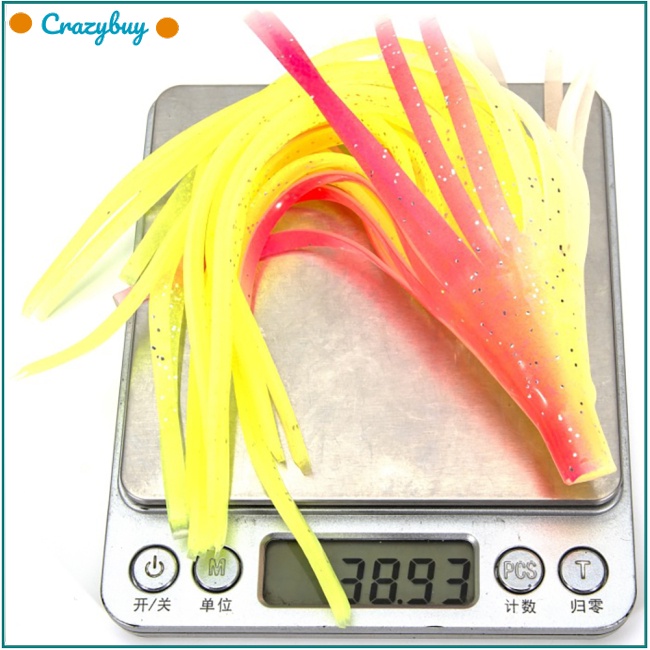 Cr Mồi Câu Cá Giả Hình Con Mực Dạ Quang Dày Hai Lớp Mềm Mại 20cm