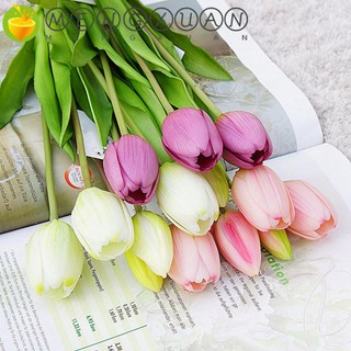 5 bông tulip giả bằng silicon mềm nhiều màu trang trí tiệc