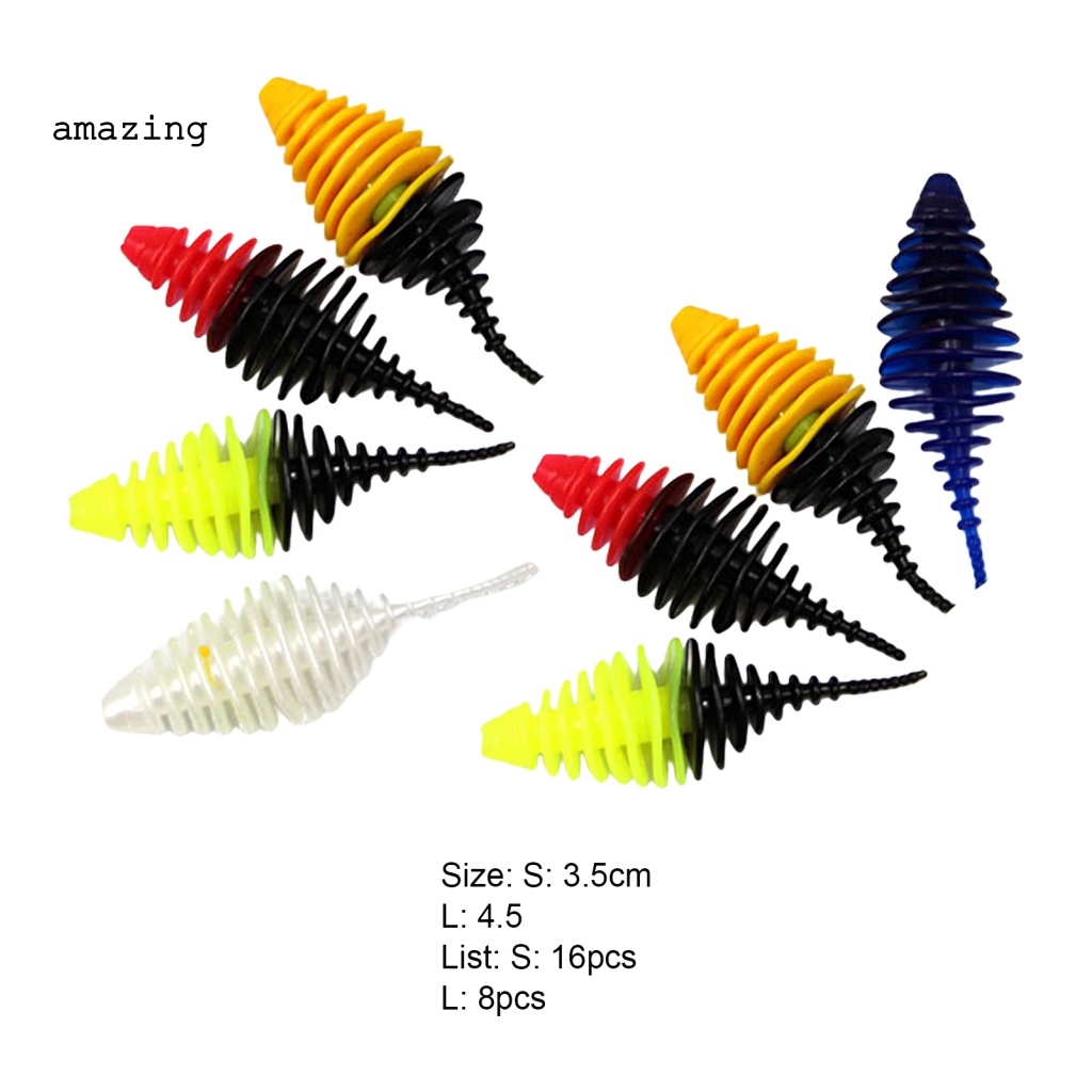 Lọ Mồi Câu Cá Giả Bằng Nhựa PVC Mềm 3.5cm / 4.5cm Hai Tông Màu Chống Rách