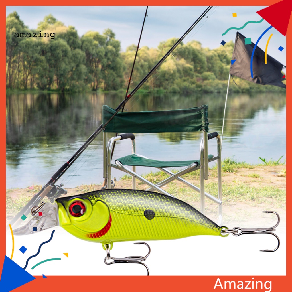 Mồi Câu Cá Giả 3D Màu Sắc Tươi Sáng Kèm Lưỡi Câu Sắc Bén Thoát Hiểm 7.4cm / 8.5g